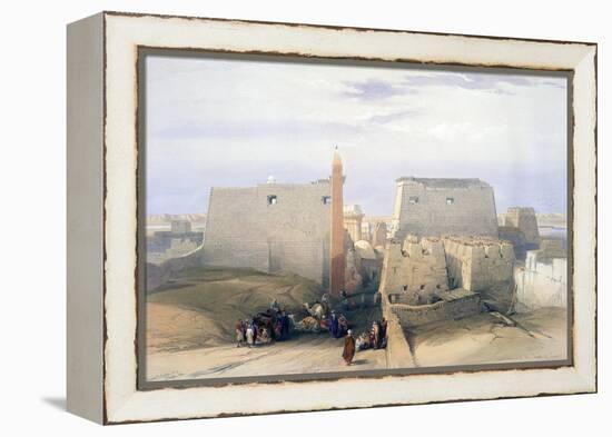 Grand Entrance to the Temple of Luxor, 19th Century-David Roberts-Framed Premier Image Canvas