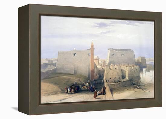 Grand Entrance to the Temple of Luxor, 19th Century-David Roberts-Framed Premier Image Canvas