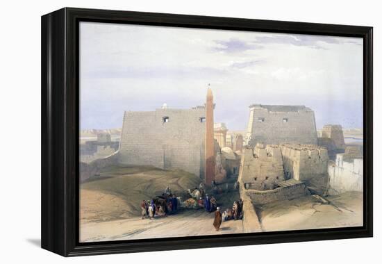 Grand Entrance to the Temple of Luxor, 19th Century-David Roberts-Framed Premier Image Canvas