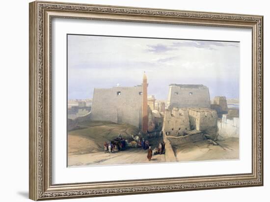 Grand Entrance to the Temple of Luxor, 19th Century-David Roberts-Framed Giclee Print