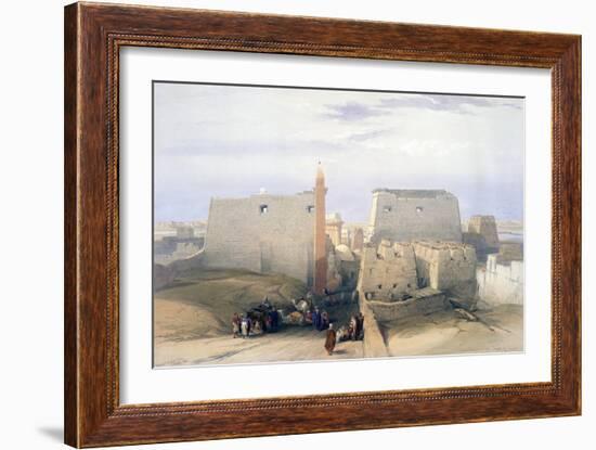 Grand Entrance to the Temple of Luxor, 19th Century-David Roberts-Framed Giclee Print