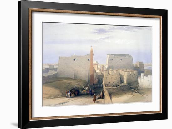 Grand Entrance to the Temple of Luxor, 19th Century-David Roberts-Framed Giclee Print