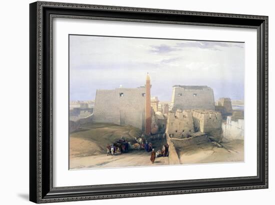 Grand Entrance to the Temple of Luxor, 19th Century-David Roberts-Framed Giclee Print