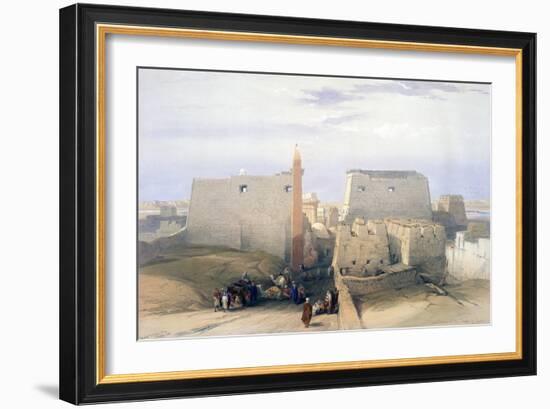 Grand Entrance to the Temple of Luxor, 19th Century-David Roberts-Framed Giclee Print