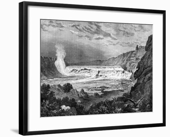 Grand Falls, Missouri River, USA, 19th Century-Jules Laurens-Framed Giclee Print