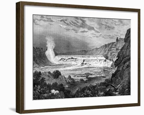 Grand Falls, Missouri River, USA, 19th Century-Jules Laurens-Framed Giclee Print