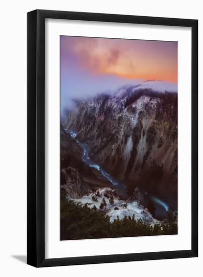 Grand Foggy Top Canyon at Sunrise Yellowstone Magic River Majestic-Vincent James-Framed Photographic Print