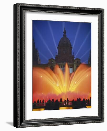 Grand Fountain and National Museum, Barcelona, Spain-Gavin Hellier-Framed Photographic Print