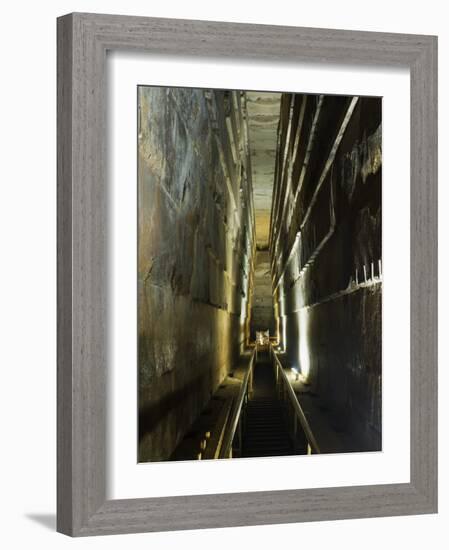 Grand Gallery Inside the Great Pyramid of Khufu, Giza, Egypt-Schlenker Jochen-Framed Photographic Print