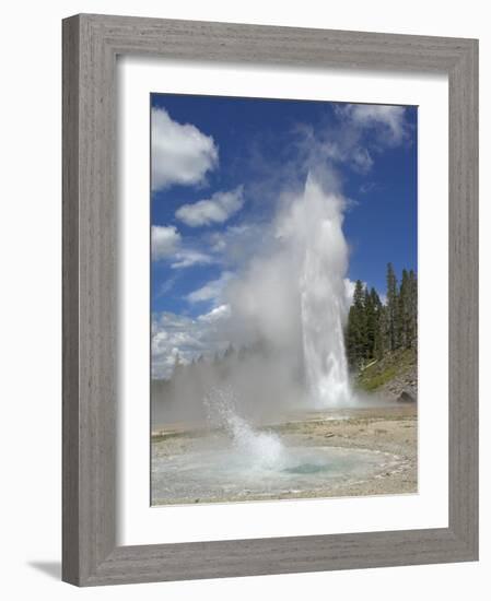 Grand Geyser Erupting, Upper Geyser Basin, Yellowstone National Park, Wyoming, USA-Neale Clarke-Framed Photographic Print