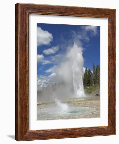 Grand Geyser Erupting, Upper Geyser Basin, Yellowstone National Park, Wyoming, USA-Neale Clarke-Framed Photographic Print