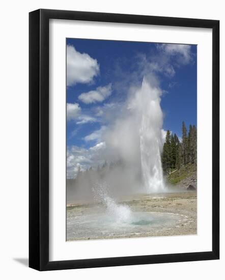 Grand Geyser Erupting, Upper Geyser Basin, Yellowstone National Park, Wyoming, USA-Neale Clarke-Framed Photographic Print