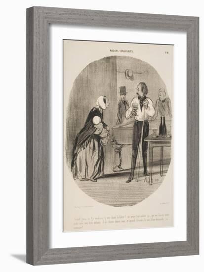 Grand Gueux Va! Je Voudrais T'Y Voir Dans La Bière!-Honore Daumier-Framed Giclee Print
