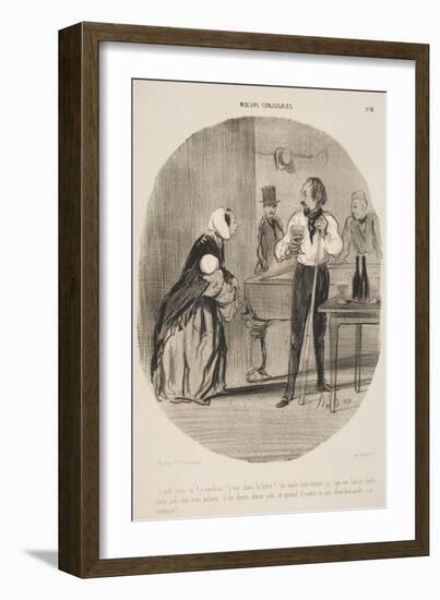 Grand Gueux Va! Je Voudrais T'Y Voir Dans La Bière!-Honore Daumier-Framed Giclee Print