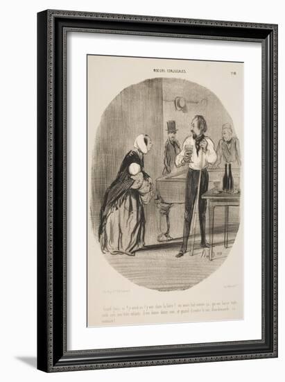 Grand Gueux Va! Je Voudrais T'Y Voir Dans La Bière!-Honore Daumier-Framed Giclee Print