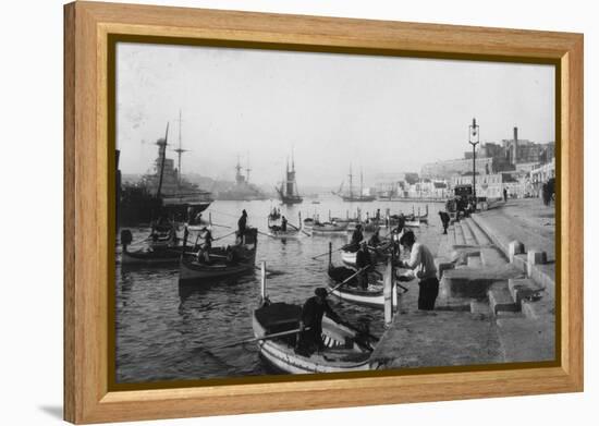 Grand Harbour, Malta, 1937-null-Framed Premier Image Canvas