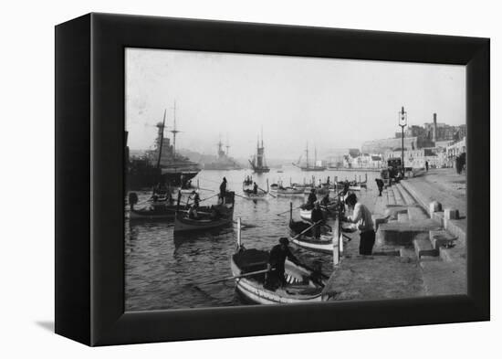 Grand Harbour, Malta, 1937-null-Framed Premier Image Canvas