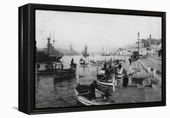 Grand Harbour, Malta, 1937-null-Framed Premier Image Canvas