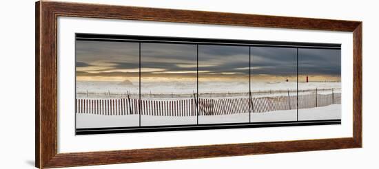 Grand Haven Lighthouse Panorama, Grand Haven, Michigan '14-Monte Nagler-Framed Photographic Print