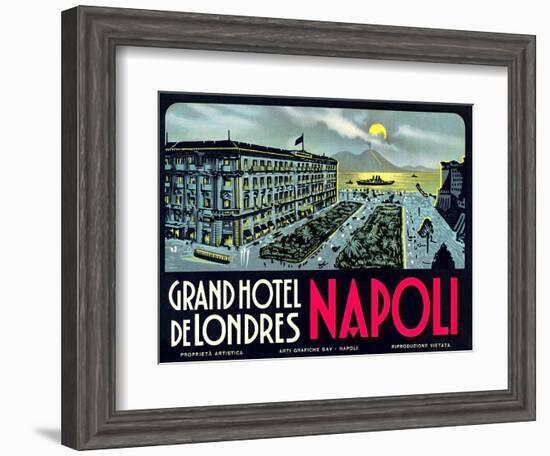 Grand Hotel De Londres, Napoli-null-Framed Art Print