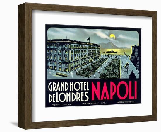 Grand Hotel De Londres, Napoli-null-Framed Art Print