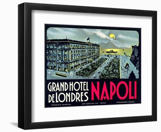 Grand Hotel De Londres, Napoli-null-Framed Art Print