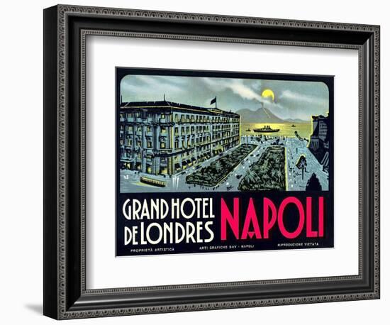 Grand Hotel De Londres, Napoli-null-Framed Art Print