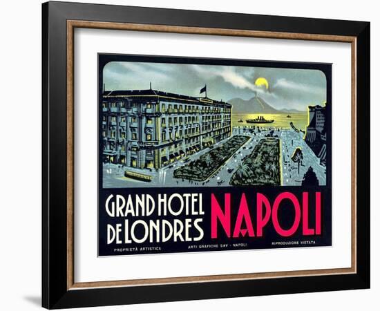 Grand Hotel De Londres, Napoli-null-Framed Art Print