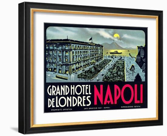 Grand Hotel De Londres, Napoli-null-Framed Art Print