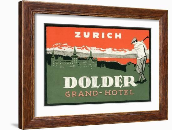 Grand Hotel Dolder, Zurich-null-Framed Art Print