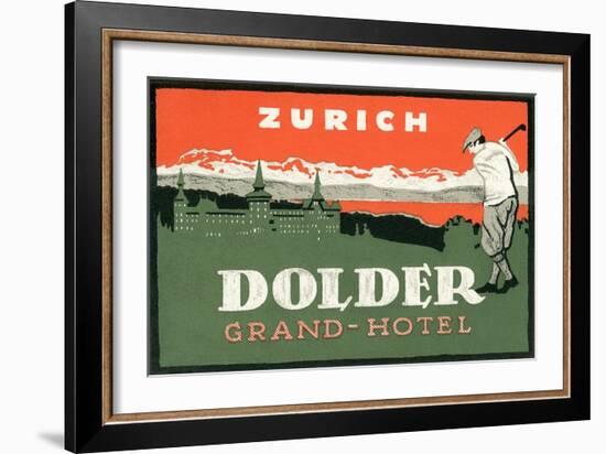 Grand Hotel Dolder, Zurich-null-Framed Art Print