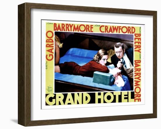 Grand Hotel, from Left, Joan Crawford, Wallace Beery, 1932-null-Framed Art Print