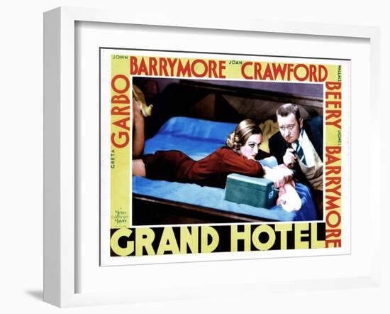 Grand Hotel, from Left, Joan Crawford, Wallace Beery, 1932-null-Framed Art Print