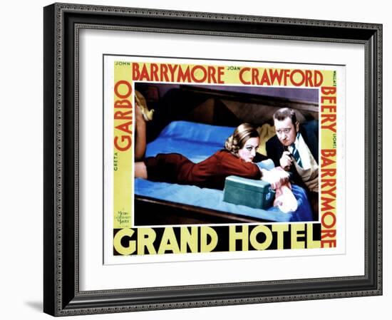 Grand Hotel, from Left, Joan Crawford, Wallace Beery, 1932-null-Framed Art Print
