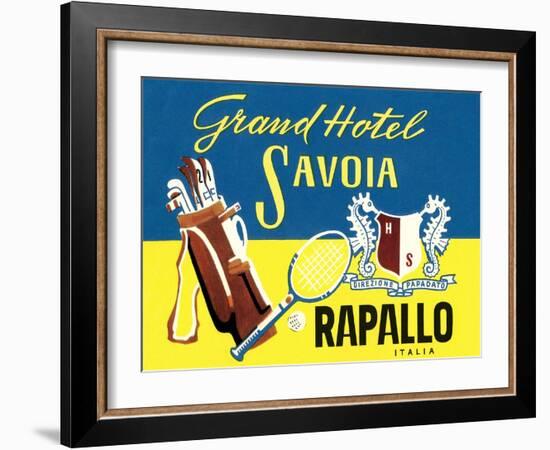 Grand Hotel Savoia, Rapallo, Italy-null-Framed Art Print