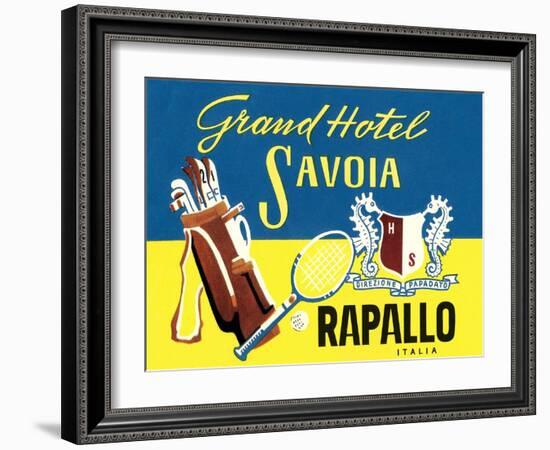 Grand Hotel Savoia, Rapallo, Italy-null-Framed Art Print