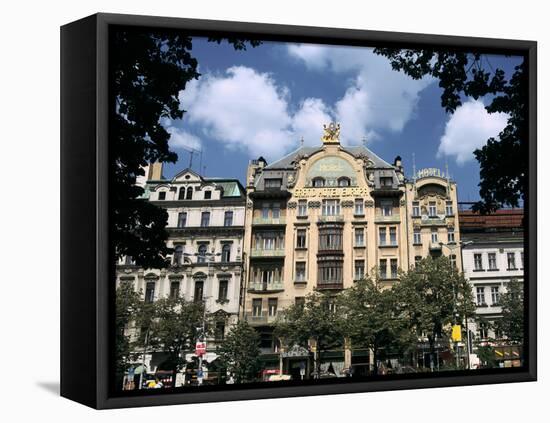 Grand Hotel, Wenceslas Square, Prague, Czech Republic-Peter Thompson-Framed Premier Image Canvas