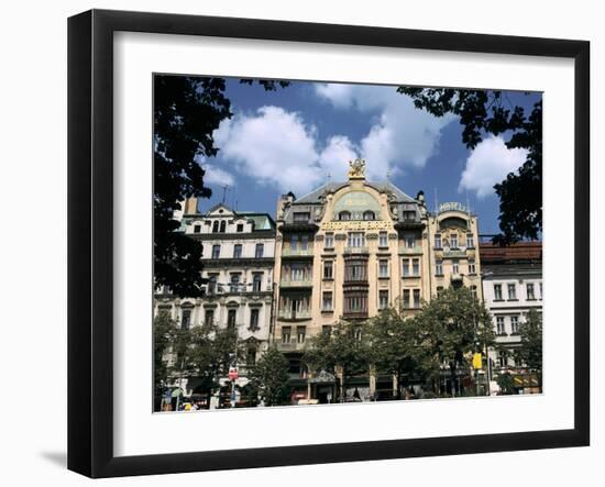 Grand Hotel, Wenceslas Square, Prague, Czech Republic-Peter Thompson-Framed Photographic Print