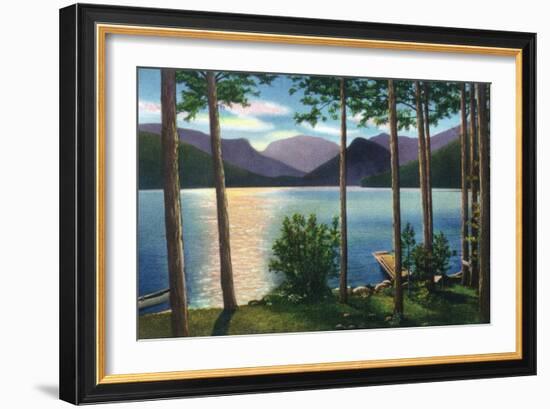Grand Lake, Colorado - Sunrise Scene on the Lake-Lantern Press-Framed Art Print