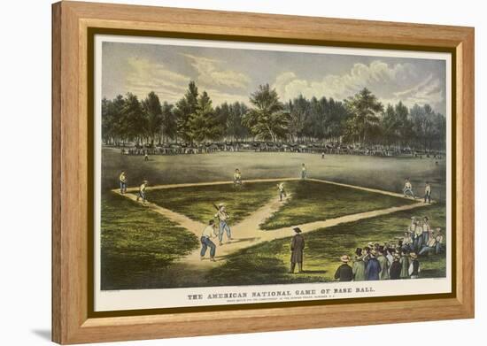 Grand Match for the Championship at the Elysian Fields Hoboken New Jersey-Currier & Ives-Framed Premier Image Canvas