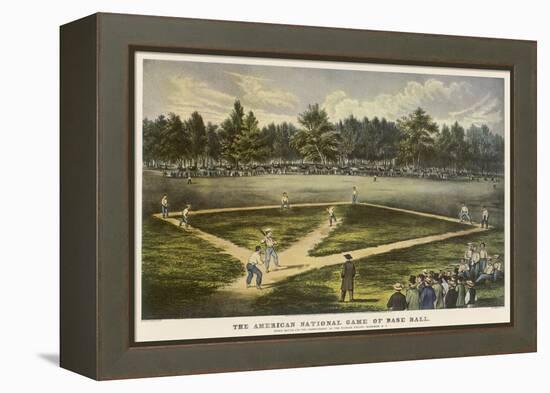 Grand Match for the Championship at the Elysian Fields Hoboken New Jersey-Currier & Ives-Framed Premier Image Canvas