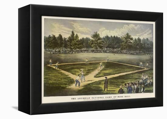 Grand Match for the Championship at the Elysian Fields Hoboken New Jersey-Currier & Ives-Framed Premier Image Canvas