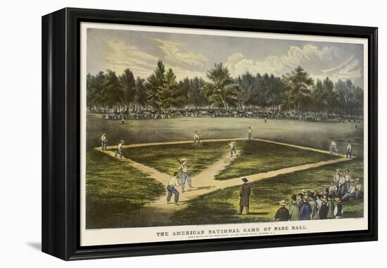 Grand Match for the Championship at the Elysian Fields Hoboken New Jersey-Currier & Ives-Framed Premier Image Canvas