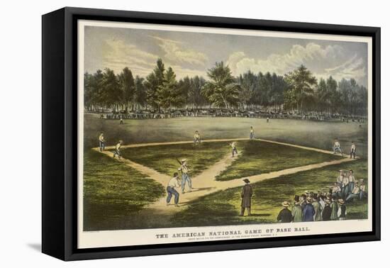 Grand Match for the Championship at the Elysian Fields Hoboken New Jersey-Currier & Ives-Framed Premier Image Canvas