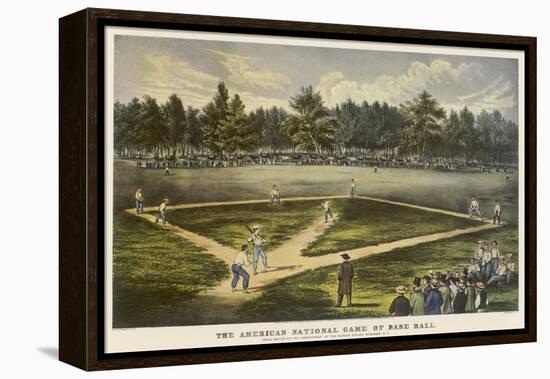 Grand Match for the Championship at the Elysian Fields Hoboken New Jersey-Currier & Ives-Framed Premier Image Canvas