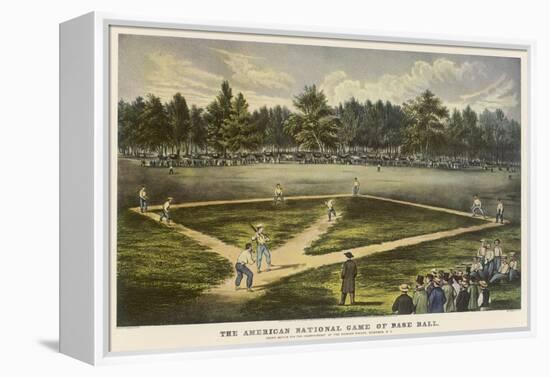 Grand Match for the Championship at the Elysian Fields Hoboken New Jersey-Currier & Ives-Framed Premier Image Canvas