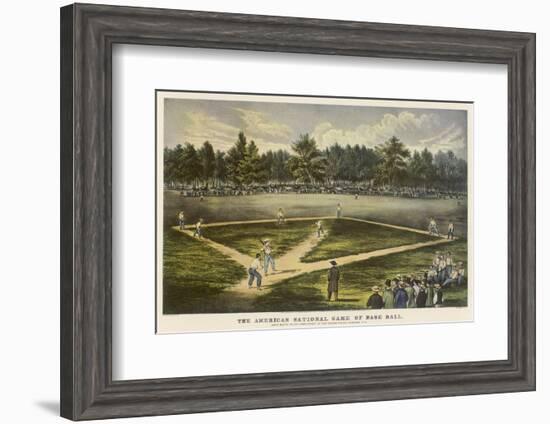 Grand Match for the Championship at the Elysian Fields Hoboken New Jersey-Currier & Ives-Framed Photographic Print