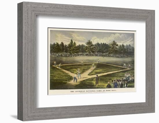 Grand Match for the Championship at the Elysian Fields Hoboken New Jersey-Currier & Ives-Framed Photographic Print