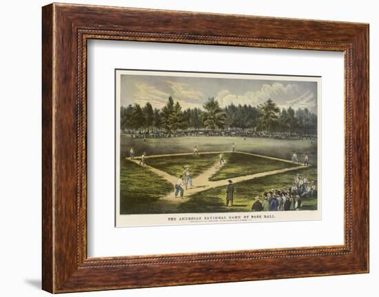 Grand Match for the Championship at the Elysian Fields Hoboken New Jersey-Currier & Ives-Framed Photographic Print