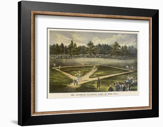 Grand Match for the Championship at the Elysian Fields Hoboken New Jersey-Currier & Ives-Framed Photographic Print